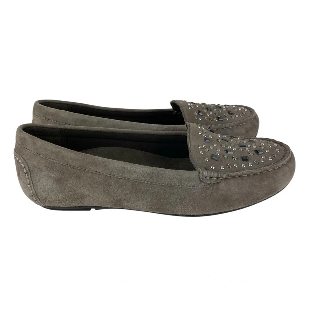 Vionic Athens Loafers Slip on Moccasins Taupe Gray Leather Women’s Size 7.5 - Picture 7 of 13